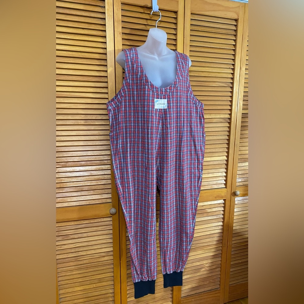 Handmade, plaid overalls